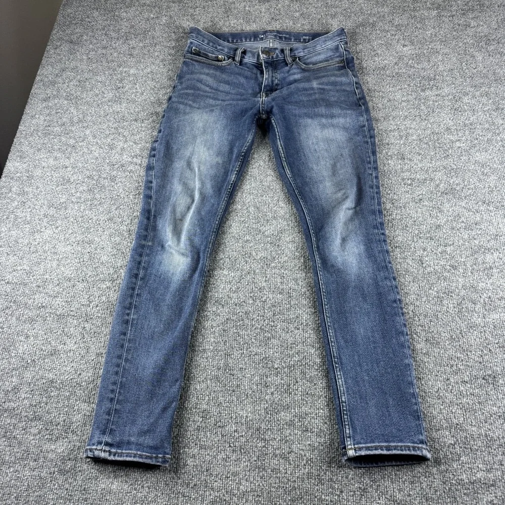 Banana Republic Legacy Jeans Mens 30x30 Blue Skinny Slim Dark Wash Stretch Denim